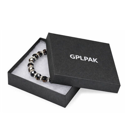 Buon prezzo Logo personalizzato Sieraden Doosjes Gioielli Cartone di imballaggio in carta Capo e base di cotone Cartone di gioielli per imballaggio di gioielli in linea