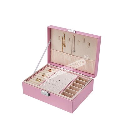 좋은 가격 사용자 지정 로고 인쇄 상자 조류 소 잠금 보석 상자 딱딱한 종이 Schmuck 보석용 포장 온라인으로